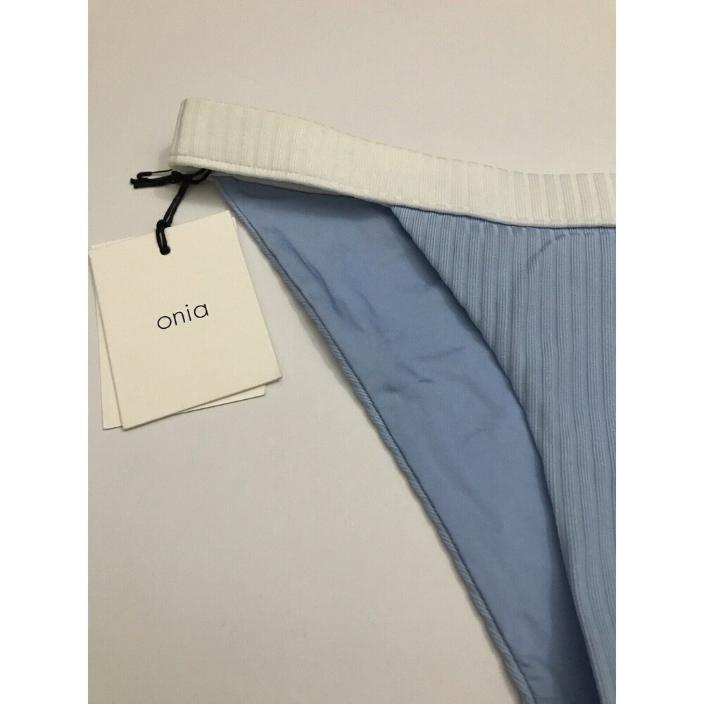Onia Leila Bikini Bottom Size M. Blue & White Color - Picture 2 of 10